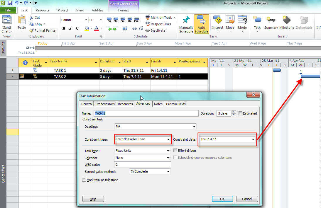 How To Set Predecessors In Ms Project 2010